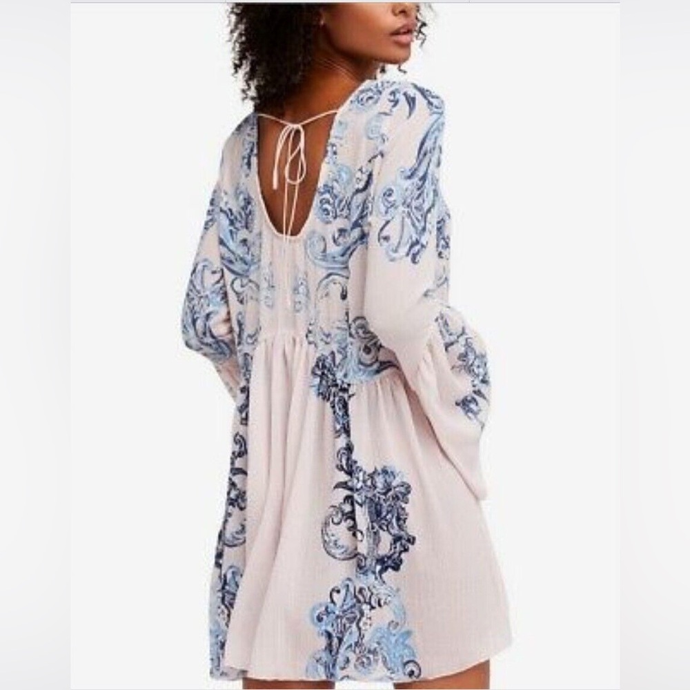 Free People Sheer Pink Symphony Slip Dress